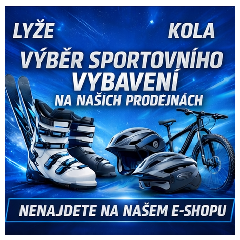 Sportovní vybavení na prodejnách