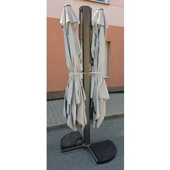 Slunečník dvojitý 3mx3m+3mx3m/2x závaží obal METRO PROFESIONAL